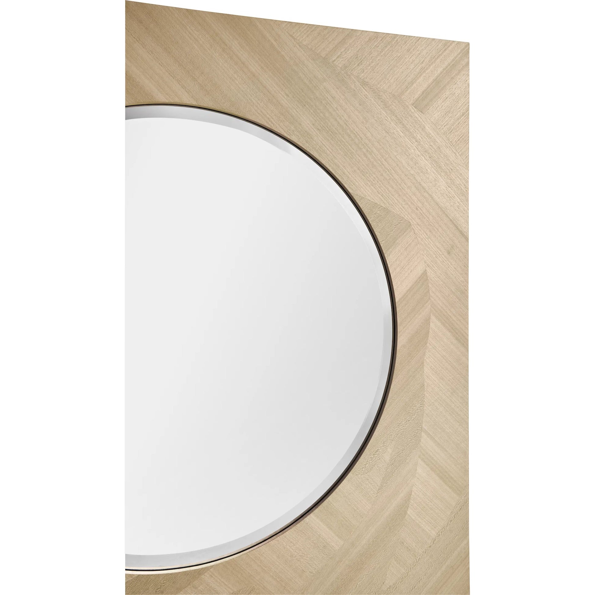 Tidepool Square Mirror by Jonathan Charles in beige and natural dyed koto. Made from koto veneer, mirror, sycamore solid wood in a transitional style.