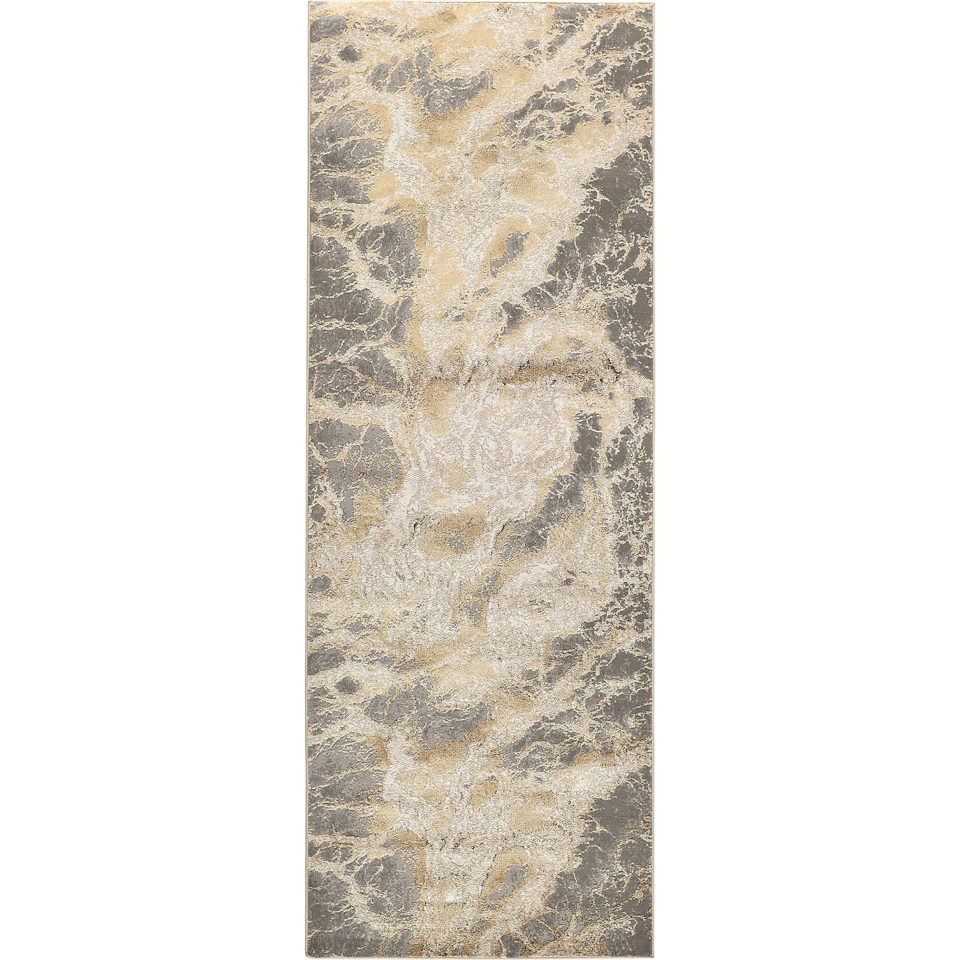 Aura Rug - 3563F by Feizy in ivory, silver, gold. Made from polyester, polypropylene in a unique style.