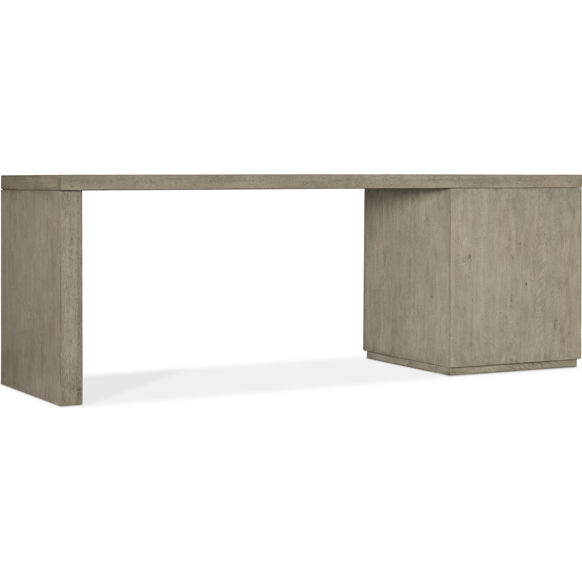 Linville Falls Desk - 84" Top-Small File and Leg by Hooker Furniture in mink. Made from oak veneers in a modern style.
