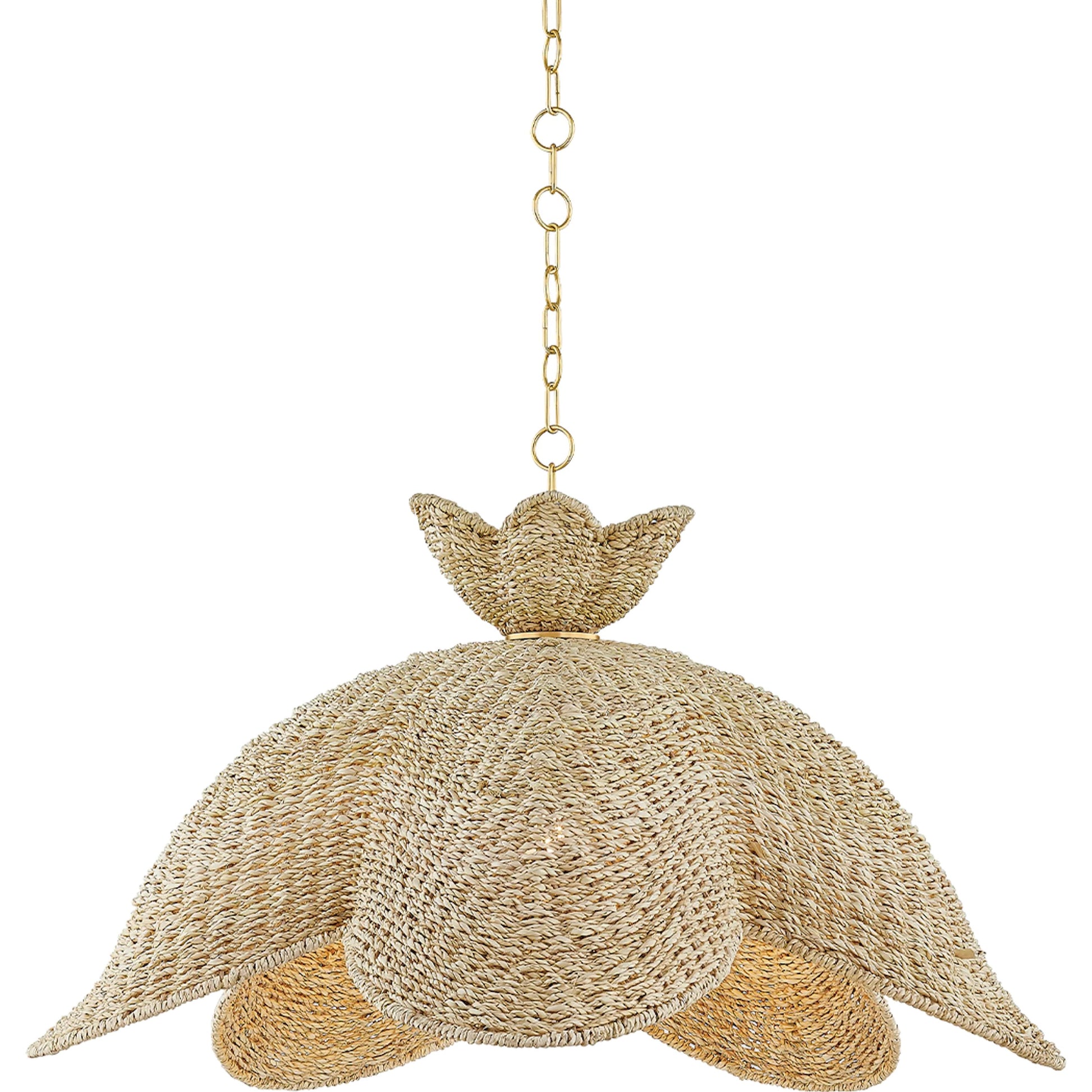 Solie Pendant by Mitzi in aged brass. Made from steel in a unique style.