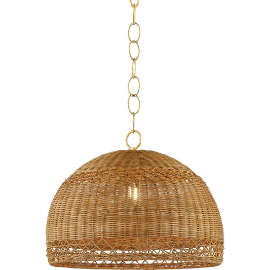 April Pendant by Mitzi in aged brass. Made from steel in a unique style.