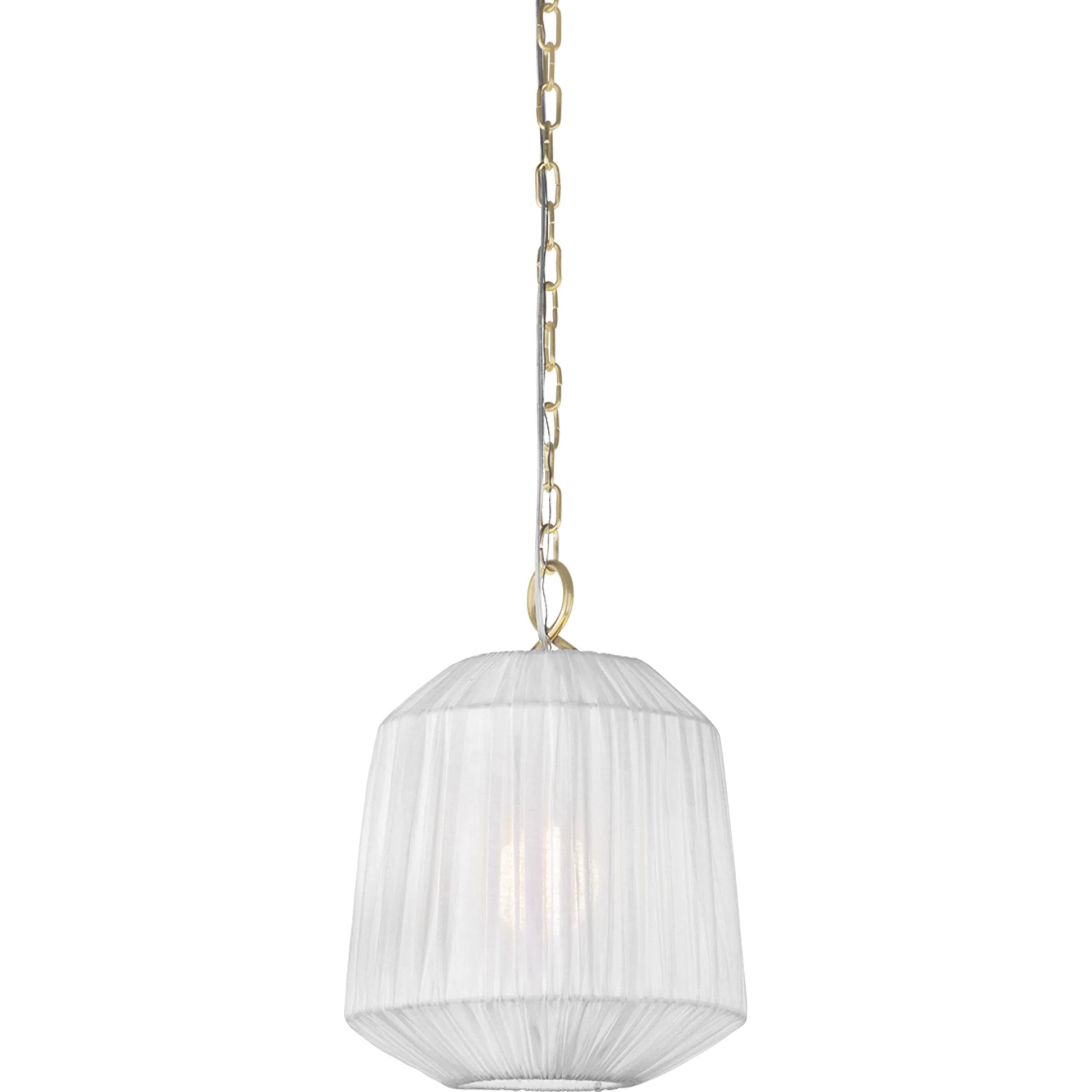 Amanza Mini Pendant by Mitzi in aged brass. Made from steel in a transitional style.