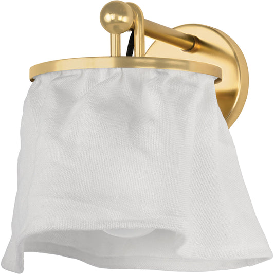 Jalissa Wall Sconce by Mitzi in aged brass. Made from steel in a unique style.