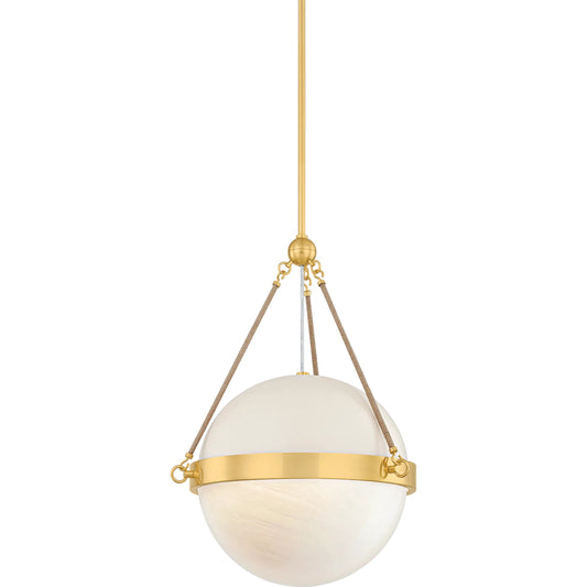 001 SI-2388084 | Primary Silo | Abbie Pendant by Mitzi in aged brass, soft bisque. Made from steel in a unique style.