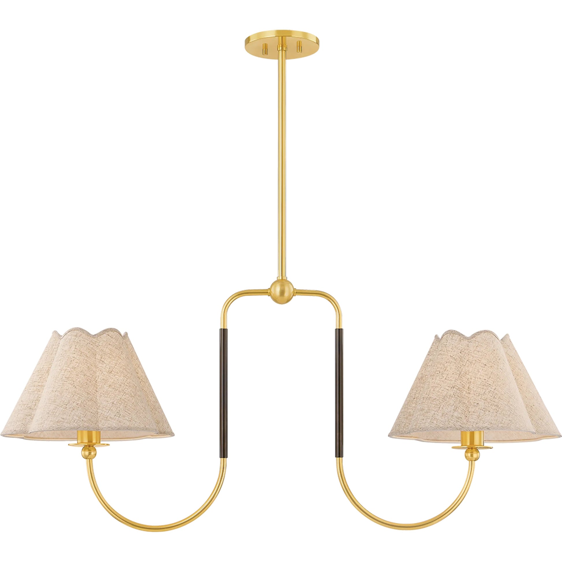 Janie Linear by Mitzi in aged brass, true bronze. Made from steel in a traditional style.