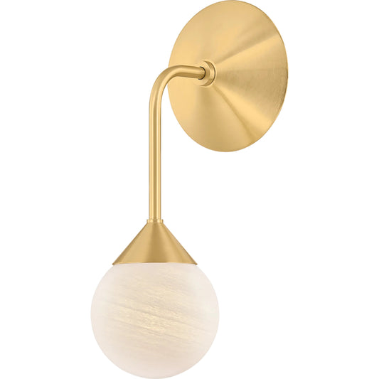 Natasha Wall Sconce by Mitzi in aged brass. Made from steel in a unique style.