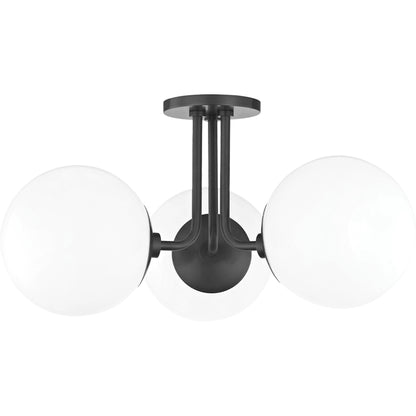 Stella Semi Flush by Mitzi. Made from steel in a transitional style.