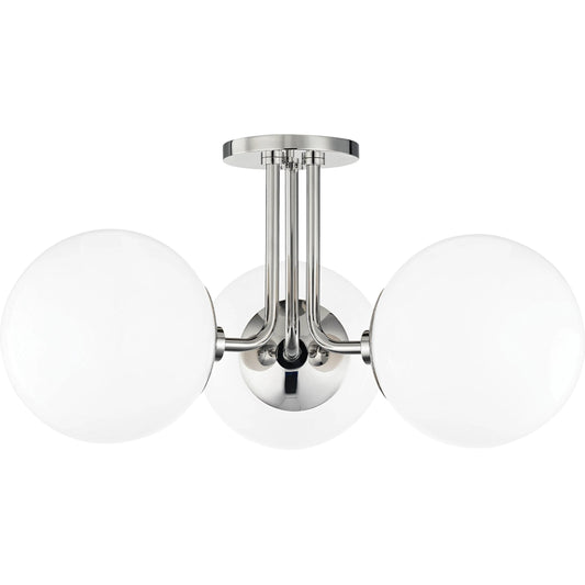 Stella Semi Flush by Mitzi. Made from steel in a transitional style.