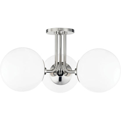 Stella Semi Flush by Mitzi. Made from steel in a transitional style.