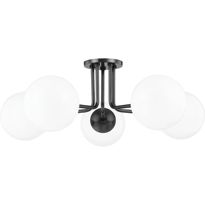 Stella 5 Light Semi Flush by Mitzi. Made from steel in a modern style.