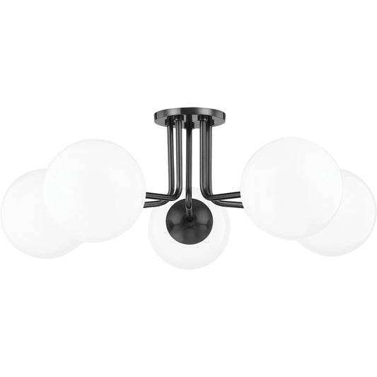 Stella 5 Light Semi Flush by Mitzi. Made from steel in a modern style.