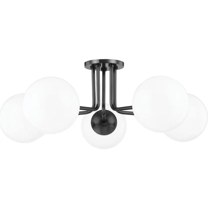 Stella 5 Light Semi Flush by Mitzi. Made from steel in a modern style.