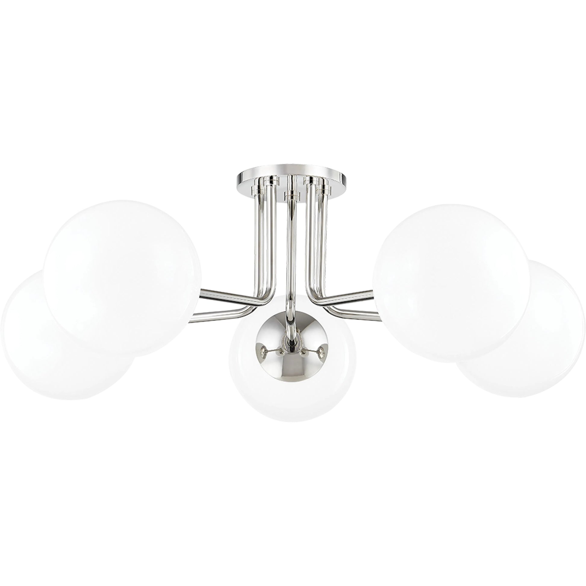 Stella 5 Light Semi Flush by Mitzi. Made from steel in a modern style.