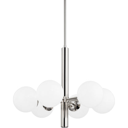 Stella Chandelier by Mitzi. Made from steel in a modern style.