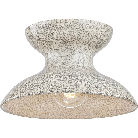001 SI-2387200 | Primary Silo | Carina Flush Mount by Mitzi in aged brass, ceramic belgian crackle. Made from ceramic in a unique style.