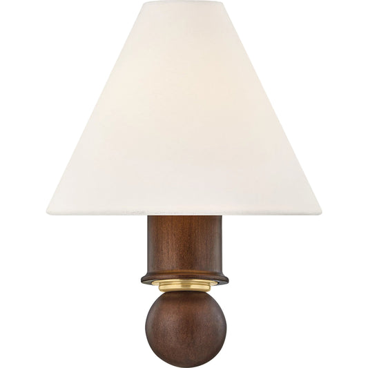 Candice Wall Sconce by Mitzi in aged brass. Made from wood in a unique style.