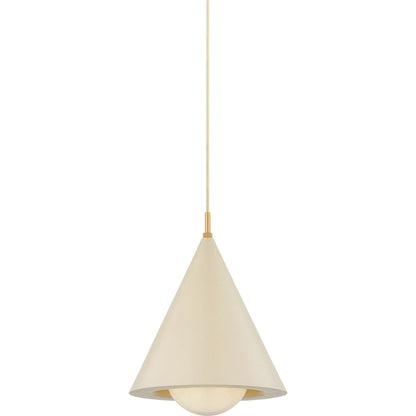 Jolene Pendant by Mitzi in aged brass, textured bisque. Made from unique in a unique style.