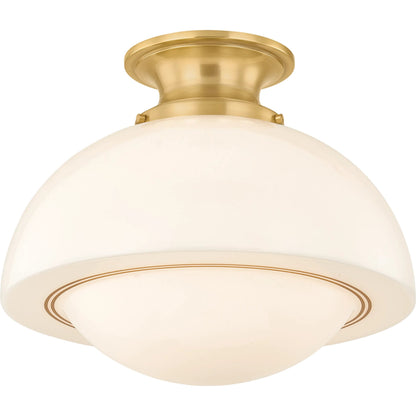 Celine Semi Flush by Mitzi in aged brass. Made from unique in a unique style.