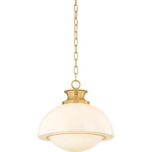 Celine Pendant by Mitzi in aged brass. Made from unique in a unique style.