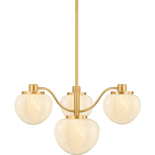 Kristen Chandelier by Mitzi in aged brass. Made from unique in a unique style.