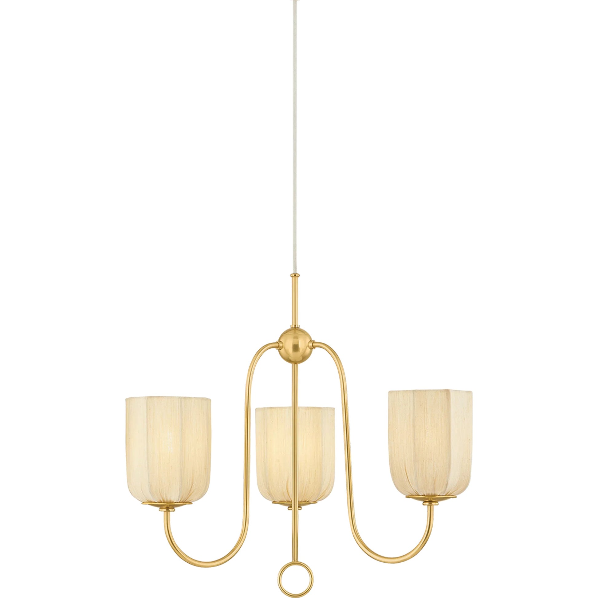 Samantha Chandelier by Mitzi in aged brass. Made from unique in a unique style.