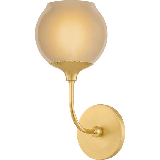 Daya Wall Sconce by Mitzi in aged brass. Made from unique in a unique style.