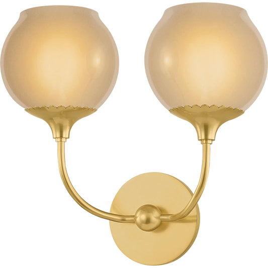 Daya Wall Sconce by Mitzi in aged brass. Made from unique in a unique style.