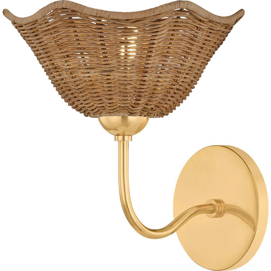 Kehlani Wall Sconce by Mitzi in aged brass. Made from unique in a unique style.