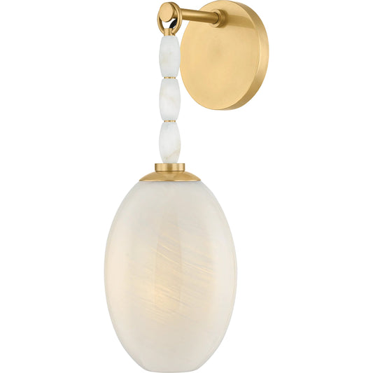 Yolanda Wall Sconce by Mitzi in aged brass. Made from unique in a unique style.