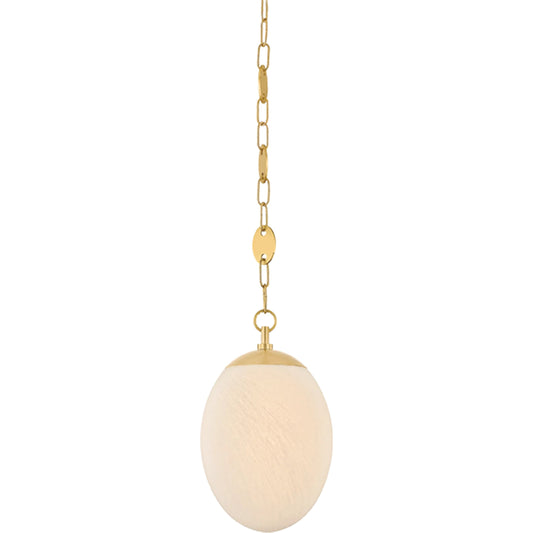 Nell Pendant by Mitzi in aged brass. Made from steel in a unique style.