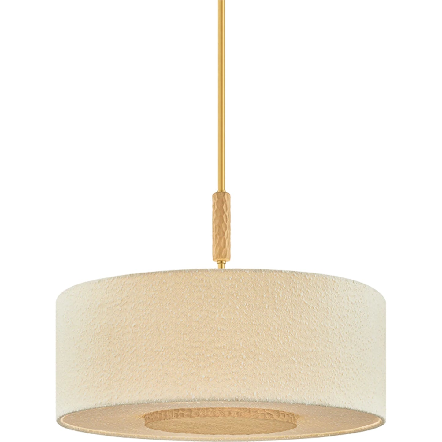 002 SI-2544234 | Primary Silo | Miller Pendant by Mitzi in aged brass. Made from textile in a unique style.