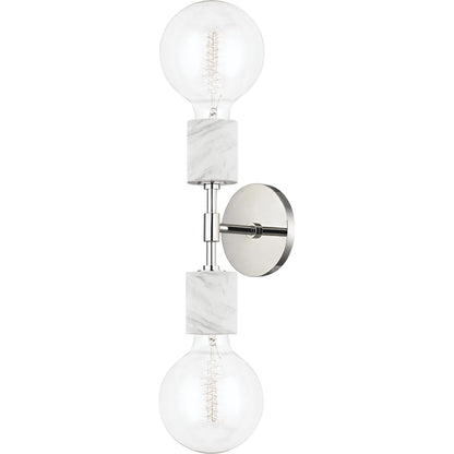 Asime Wall Sconce by Mitzi. Made from steel in a modern style.