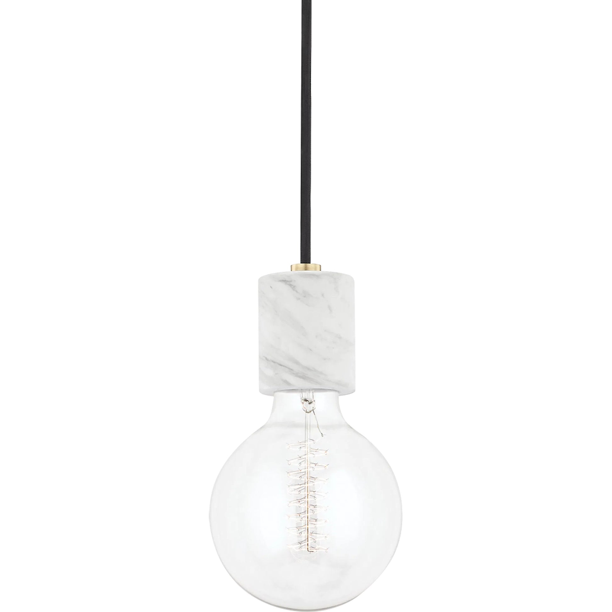 Asime Mini Pendant by Mitzi in aged brass. Made from steel in a modern style.