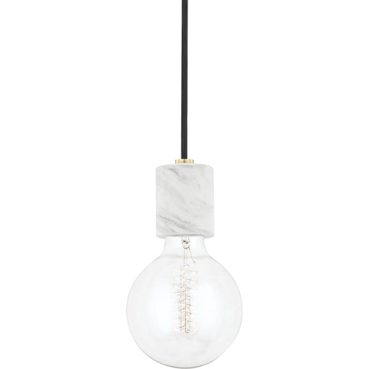 Asime Mini Pendant by Mitzi in aged brass. Made from steel in a modern style.
