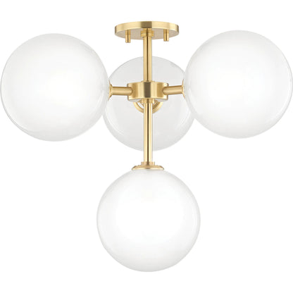 Ashleigh Semi Flush by Mitzi. Made from steel in a modern style.