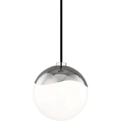 Ella Pendant Light by Mitzi in polished nickel. Made from steel in a modern style.