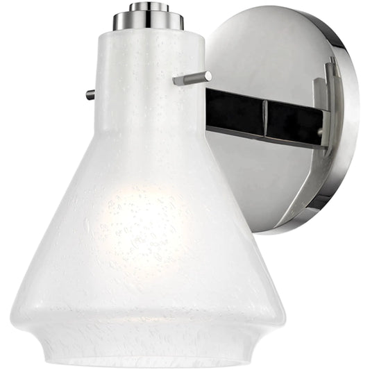 Rosie Bath Bracket Light by Mitzi in polished nickel. Made from steel in a modern style.