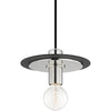 Polished Nickel, Black / Large