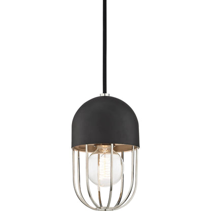 Haley 1 Light Pendant by Mitzi. Made from steel in a modern style.