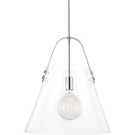 Karin Pendant by Mitzi. Made from steel in a modern style.