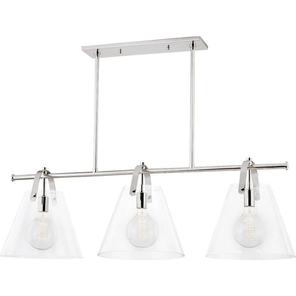Karin Linear Pendant by Mitzi. Made from steel in a transitional style.
