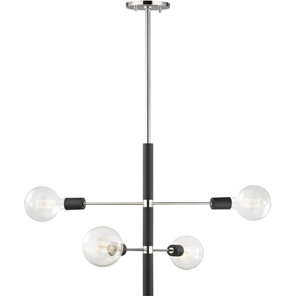 Astrid Chandelier by Mitzi. Made from steel in a modern style.