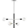 Polished Nickel, Black / 24" x 24" x 77.5"