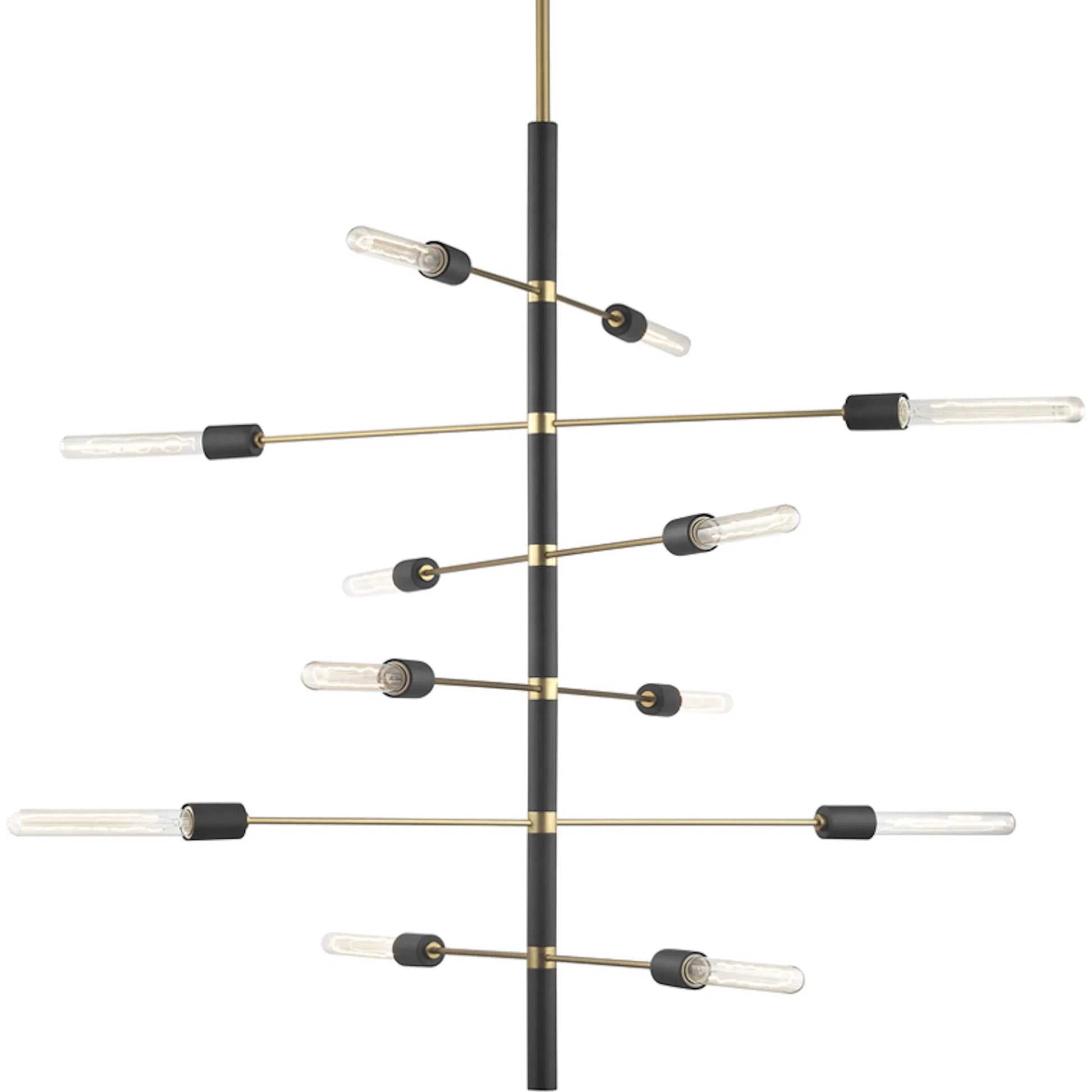 Abrams Wall Sconce by Hudson Valley in aged brass. Made from steel in a modern style.