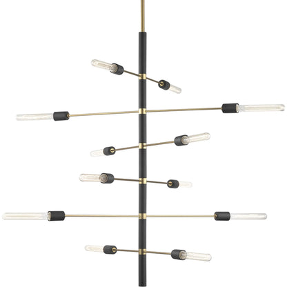 Abrams Wall Sconce by Hudson Valley in aged brass. Made from steel in a modern style.