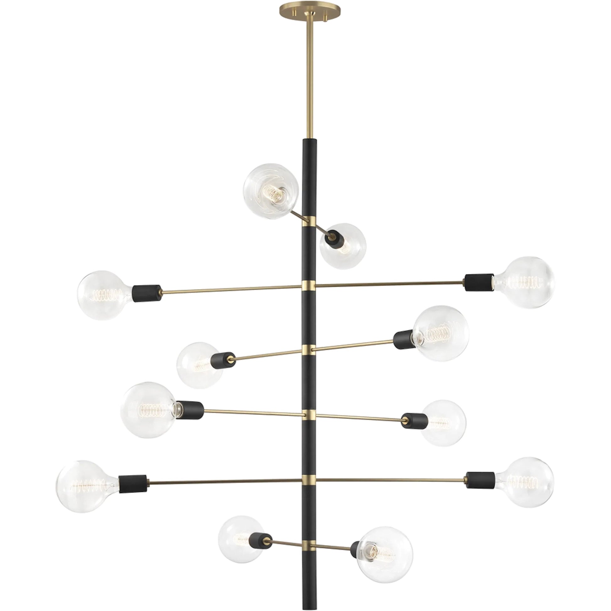 Abrams Wall Sconce by Hudson Valley in aged brass. Made from steel in a modern style.