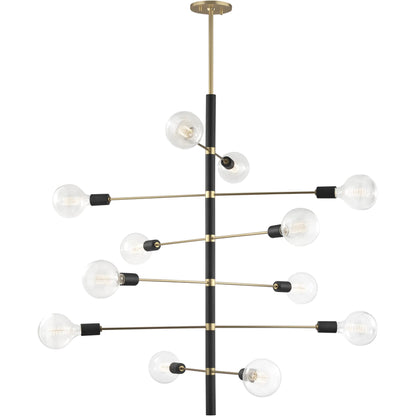 Abrams Wall Sconce by Hudson Valley in aged brass. Made from steel in a modern style.