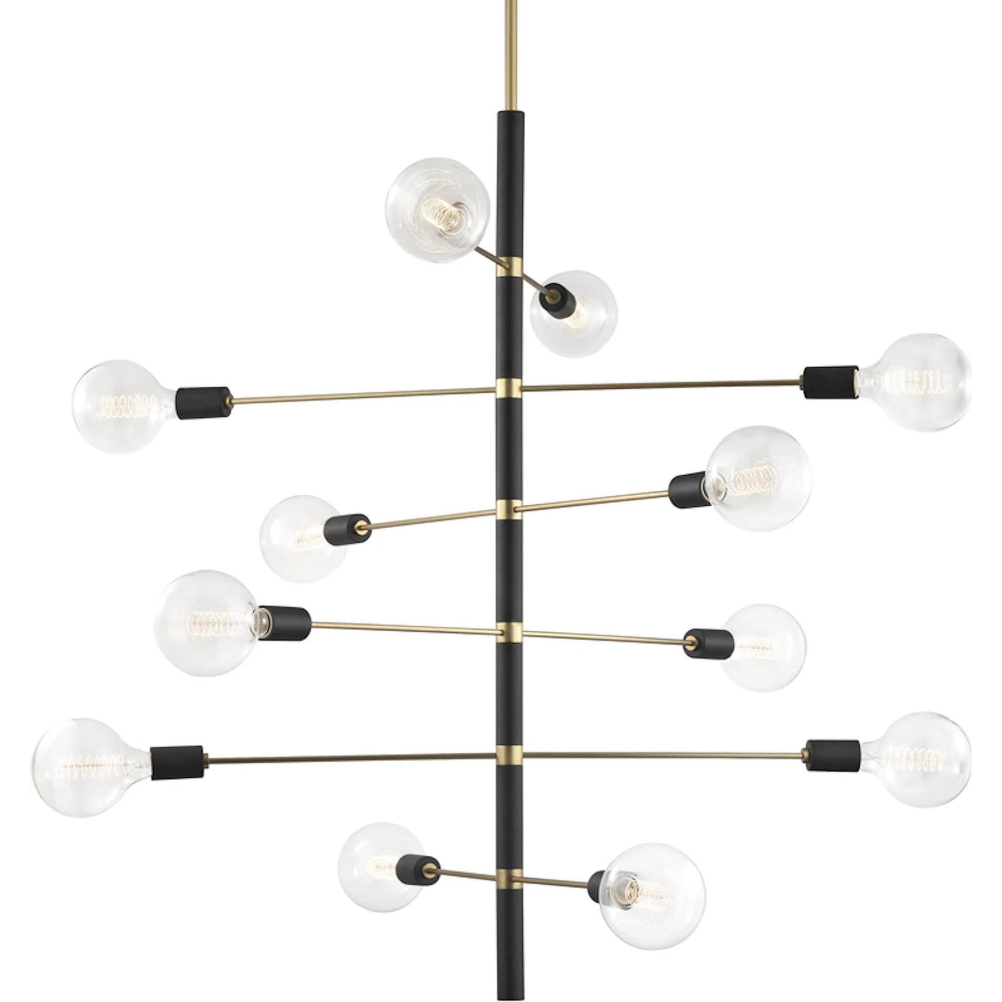Abrams Wall Sconce by Hudson Valley in aged brass. Made from steel in a modern style.