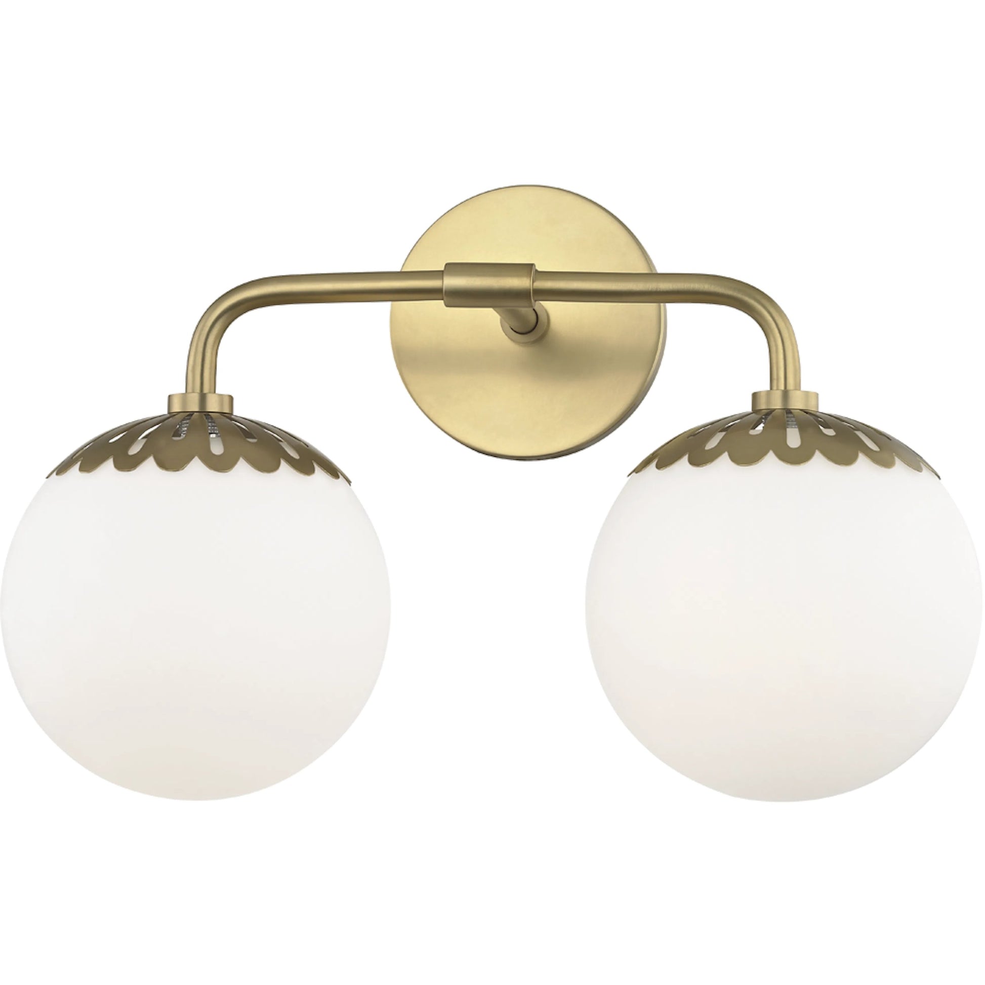 Astoria Wall Sconce by Hudson Valley in aged brass. Made from steel in a modern style.