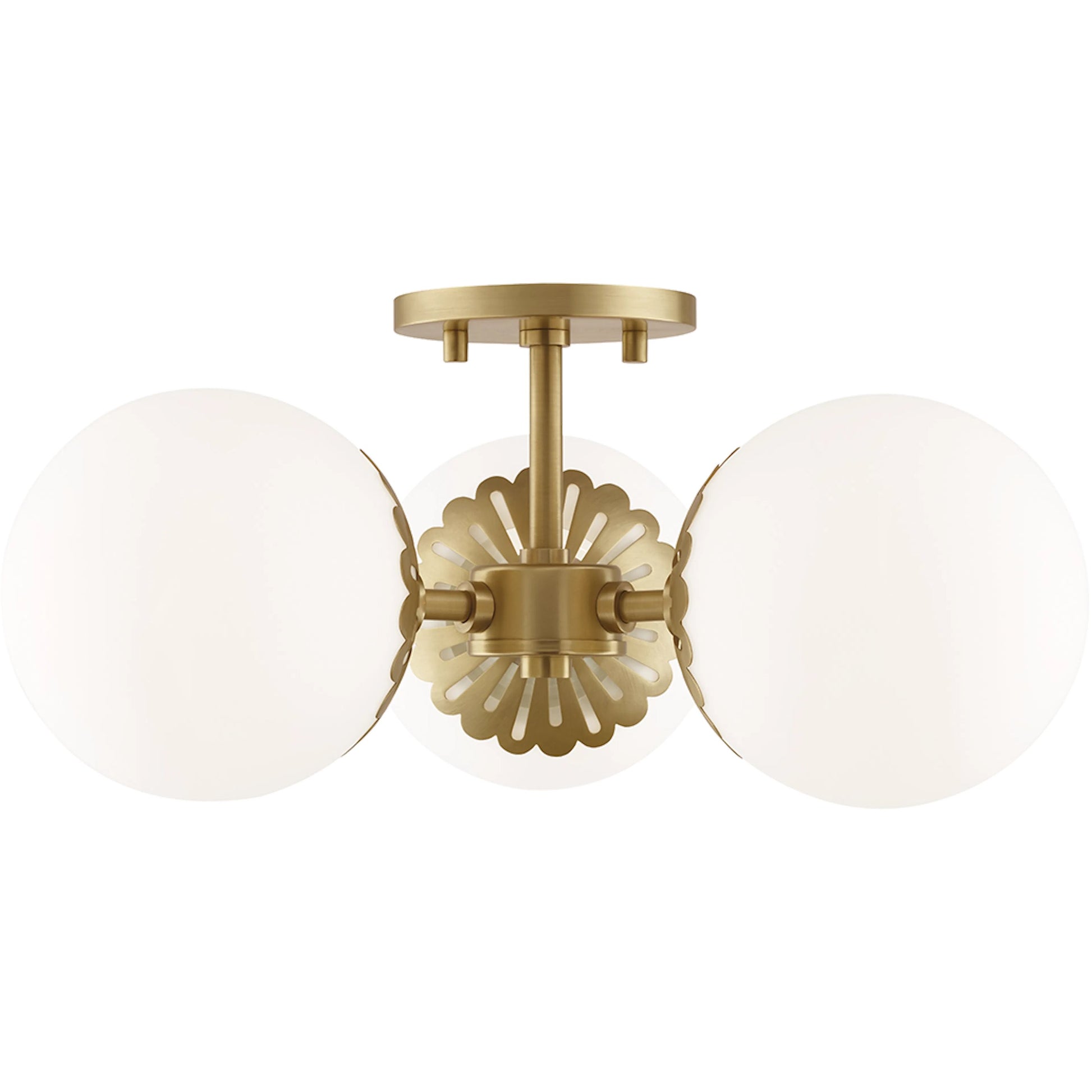 Paige Semi Flush by Mitzi. Made from steel in a transitional style.